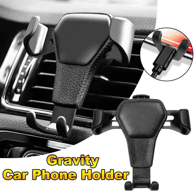 Gravity Car Phone Holder Air Vent Clip Mount Mobile Cell Phone Stand GPS Smartphone Support Car Air Outlet Mobile Phone Holder