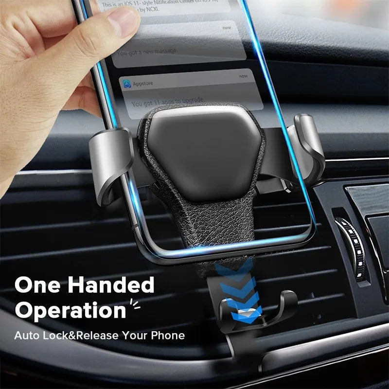 Gravity Car Phone Holder Air Vent Clip Mount Mobile Cell Phone Stand GPS Smartphone Support Car Air Outlet Mobile Phone Holder