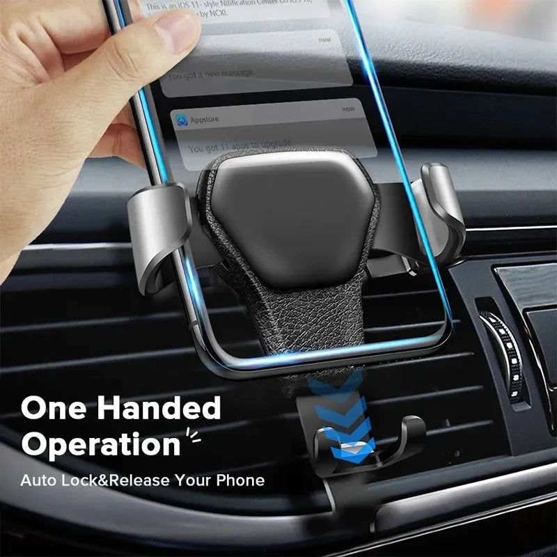 Gravity Car Phone Holder Air Vent Clip Mount Mobile Cell Phone Stand GPS Smartphone Support Car Air Outlet Mobile Phone Holder