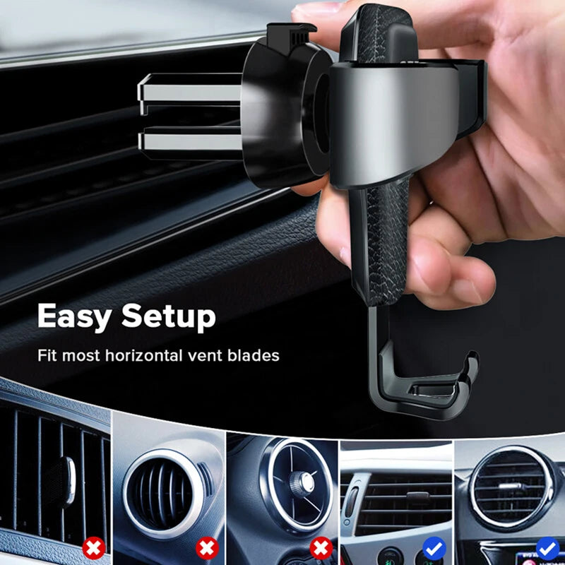 Gravity Car Phone Holder Air Vent Clip Mount Mobile Cell Phone Stand GPS Smartphone Support Car Air Outlet Mobile Phone Holder