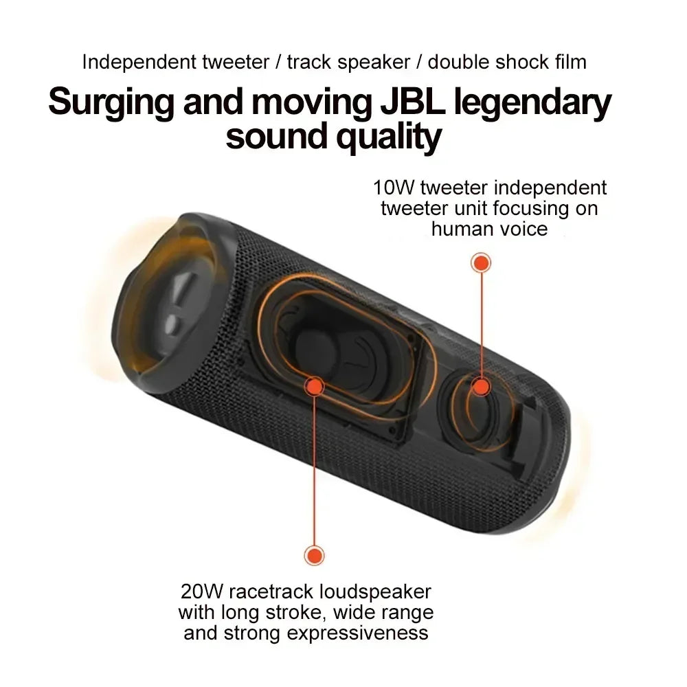 JBL FLIP 6 Wireless Bluetooth Speaker Portable IPX7 FLIP6 Waterproof Outdoor Stereo Bass Music Track Speaker Independent Tweeter