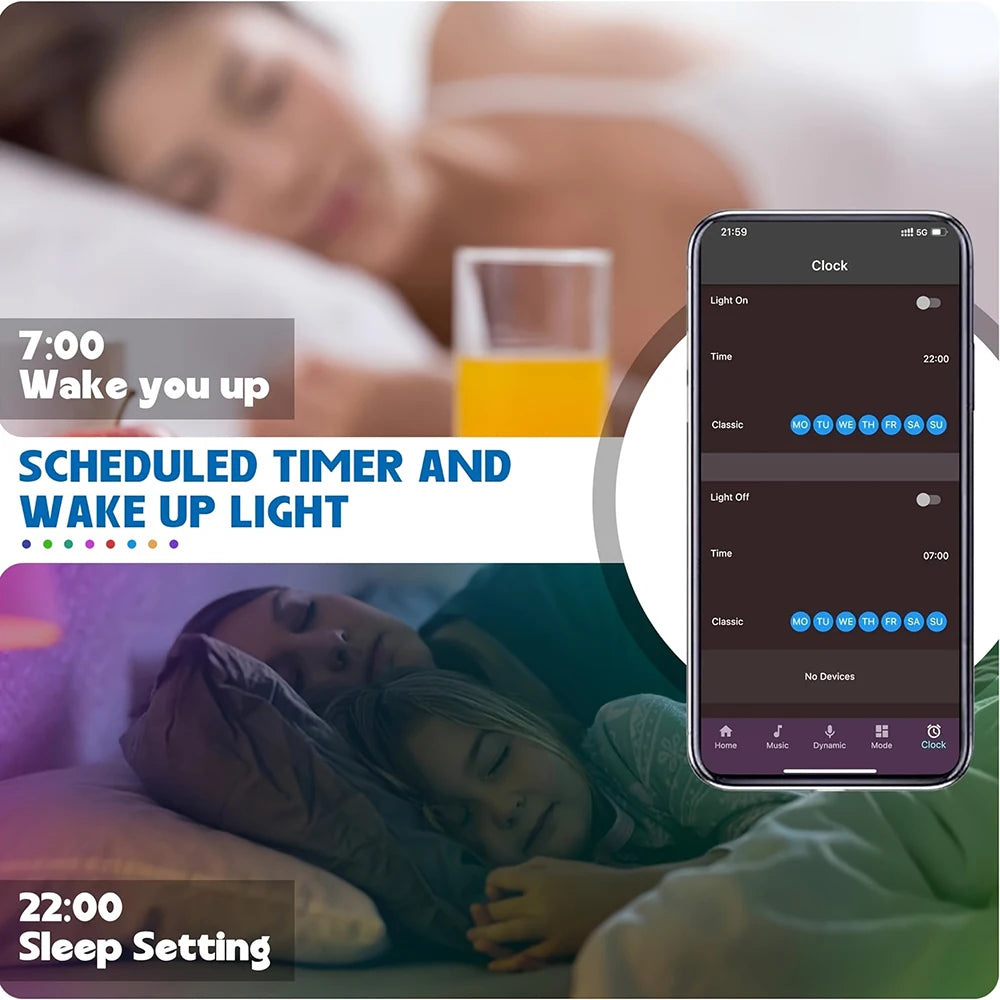 RGB Led Strip Lights APP Control Music Sync Led Room Light 10m 20m 30m 40m 60m Led Tape Flexible Ribbon for Home Bedroom Decor